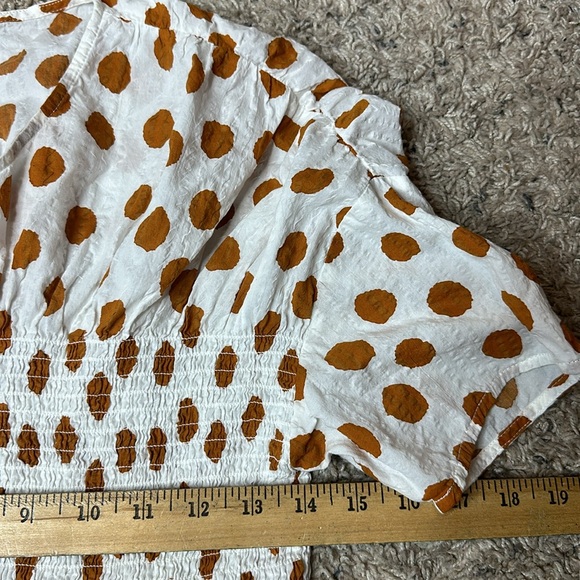 Baum und Pferdgarten size 8 Mynowa Polka Dot Organic Cotton Top Smocked - Picture 5 of 10
